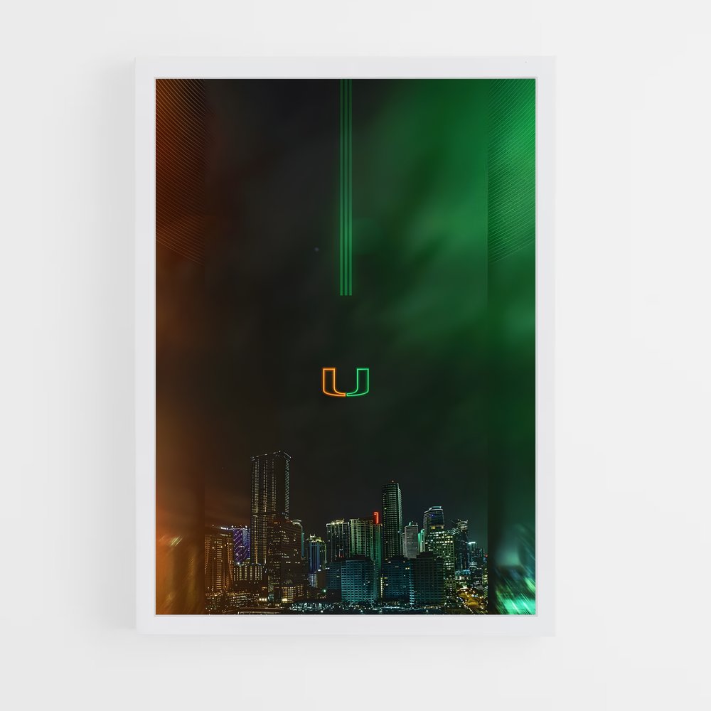 Poster Skyline Verte – affiche Baseball (vue 3)